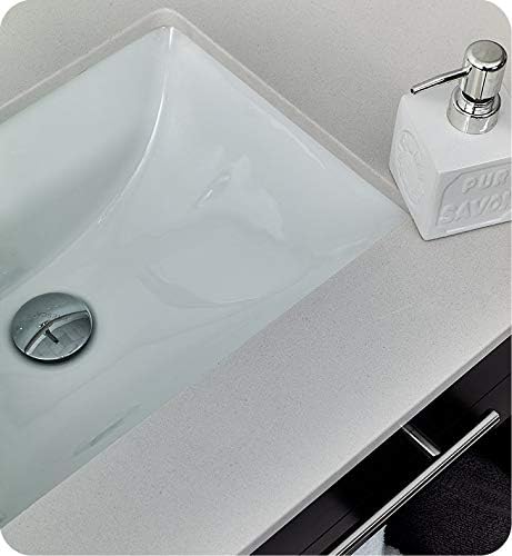 Espresso Wall Hung Bathroom Cabinet with Top and Undermount Sink A976