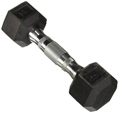 75 lbs Rubber Coated Hex Dumbbell V850901