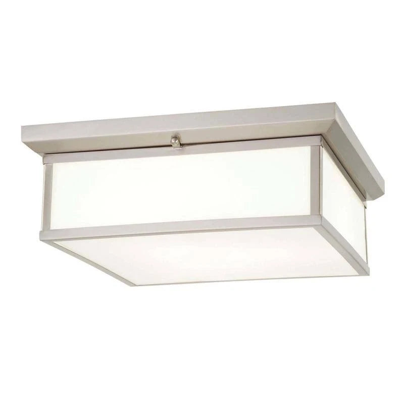 2 Light Chrome Flush Mount J11453