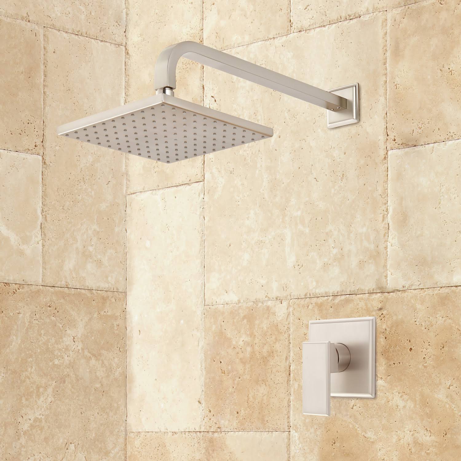 Brushed Nickel Single Handle Shower Faucet L545917