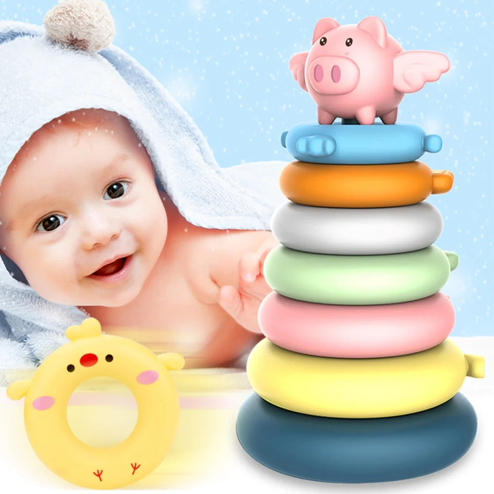 7 Pcs Soft Stacking Rings Toy A775
