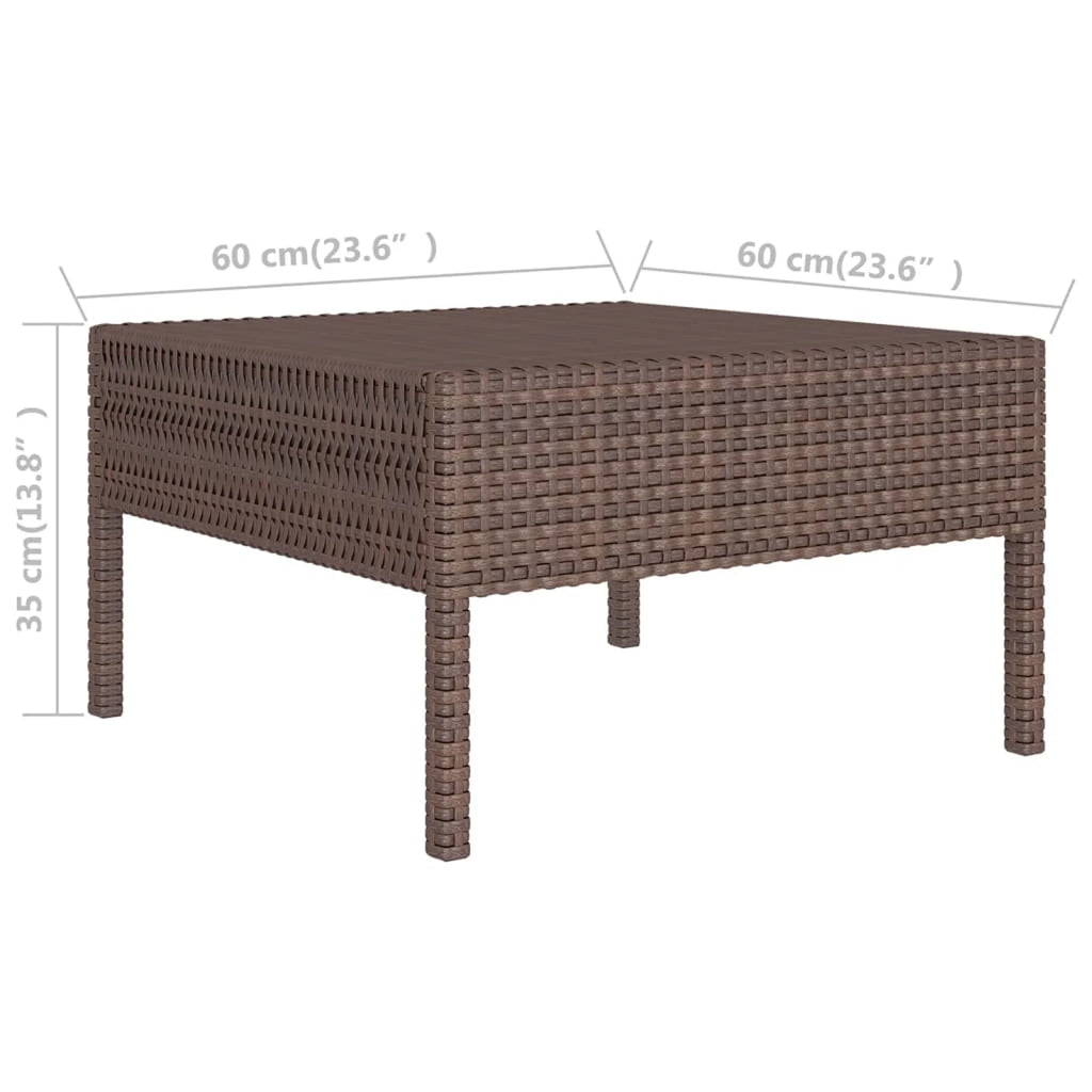 9 Piece Poly Rattan Sectional Outdoor Furniture Set P67768
