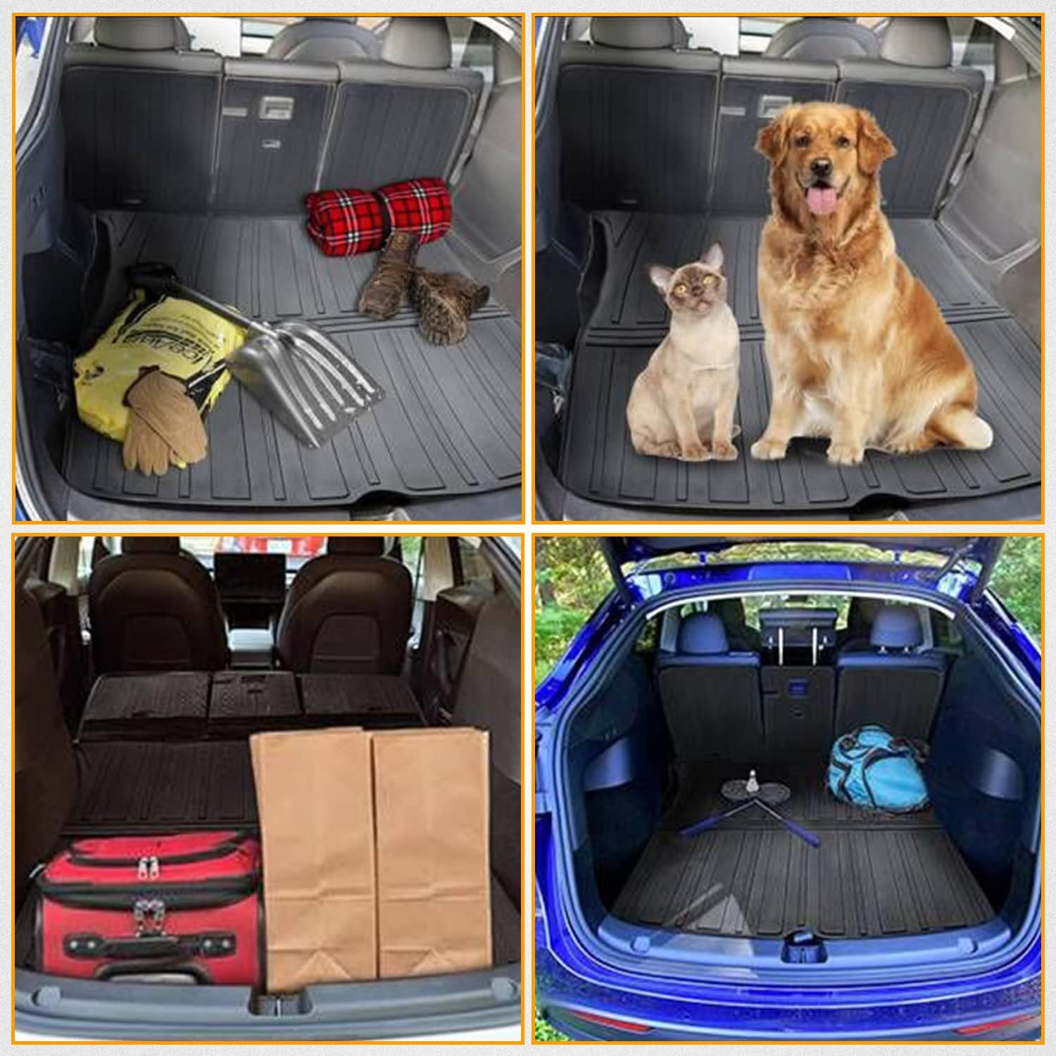 Trunk Mat Cargo Mat Rear Cargo Liner Mat with Backrest Mat N793