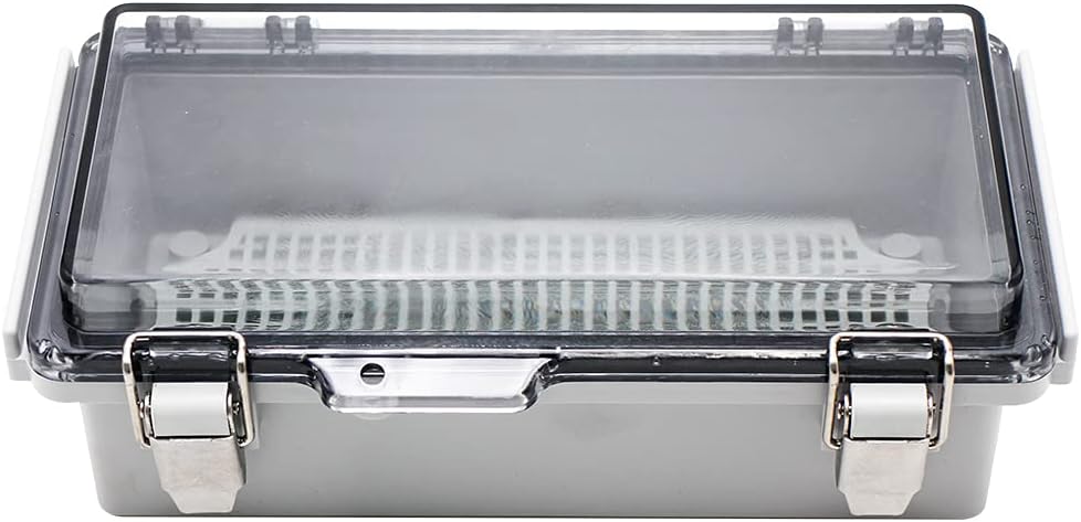 Outdoor Electrical Box IP67 Waterproof Plastic Enclosure with Transparent Cover 7.9 x 3.9 x 2.8 inch J66700