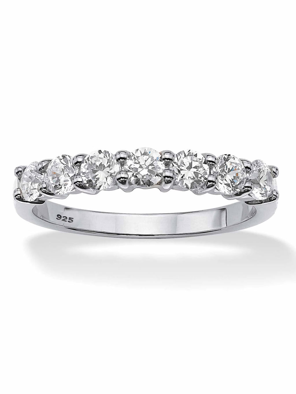 Round Cubic Zirconia Wedding Band Ring in Solid 10k Yellow Gold K819734