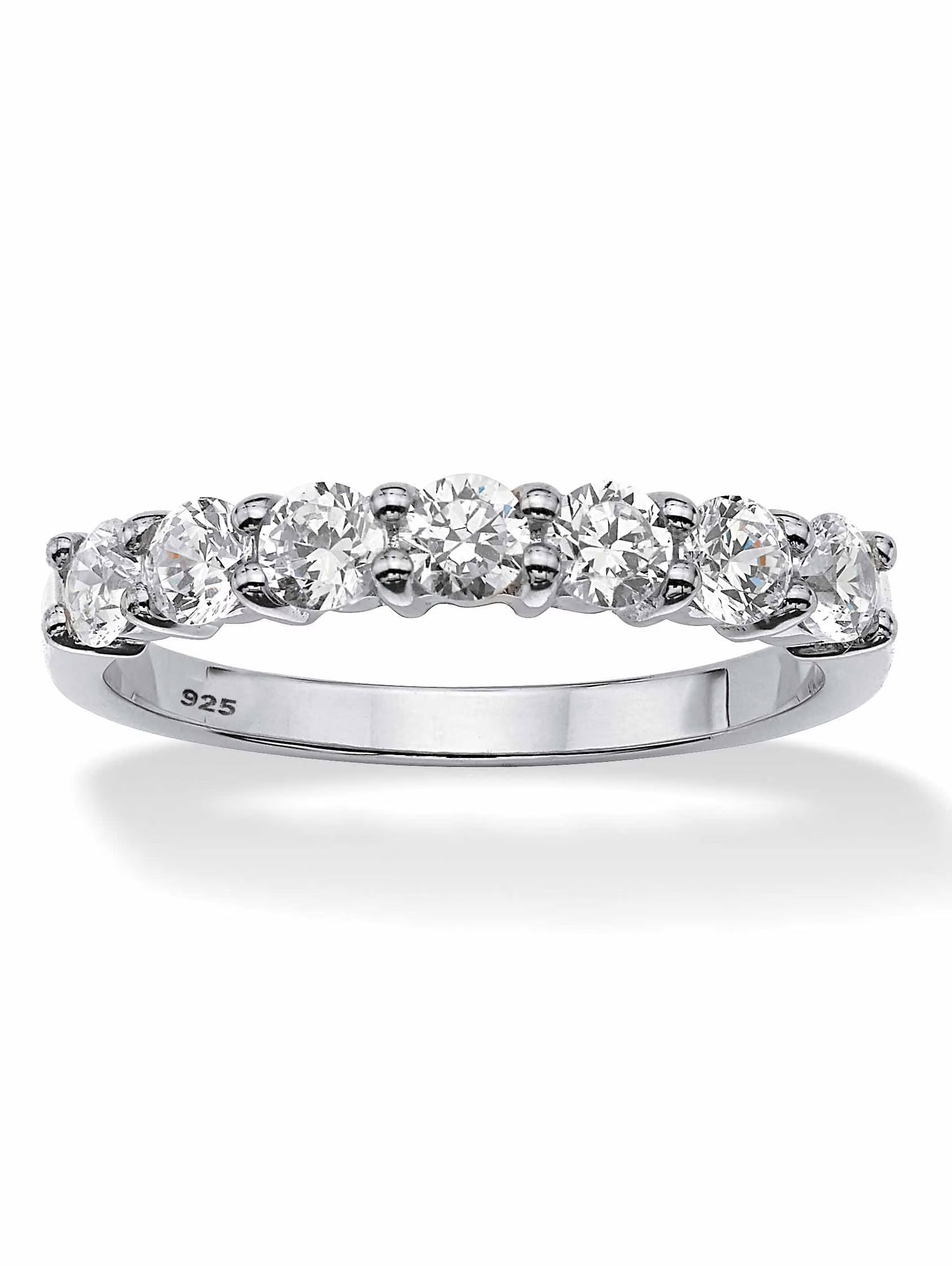 Round Cubic Zirconia Wedding Band Ring in Solid 10k Yellow Gold K819734