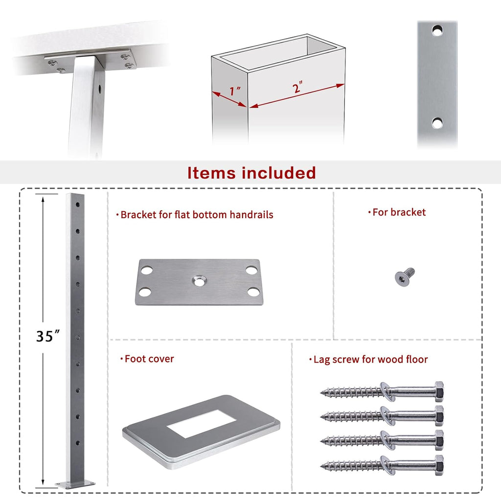 Stainless Steel Brushed Cable Railing Post Z90737