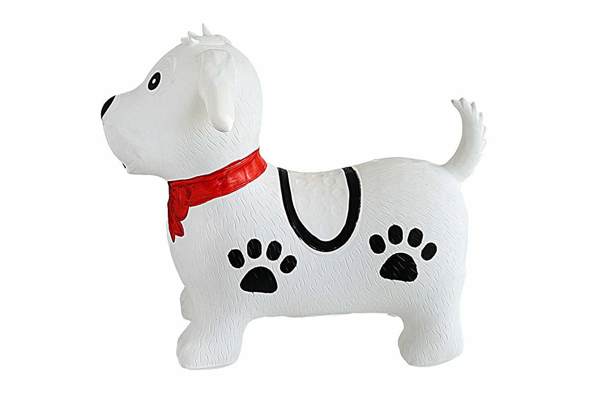 Black & White Dog Inflatable Hopper Toy with Pump D308