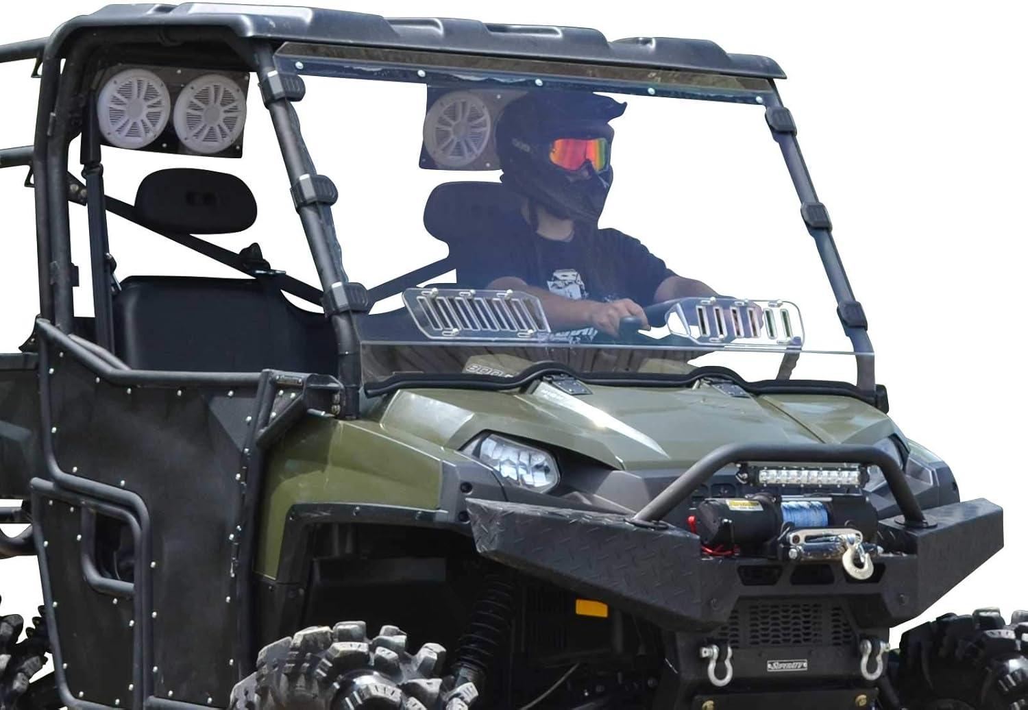 Vented Full Windshield for Polaris Ranger Full-Size 570 / Crew, 1/4 Thick Polycarbonate A513259