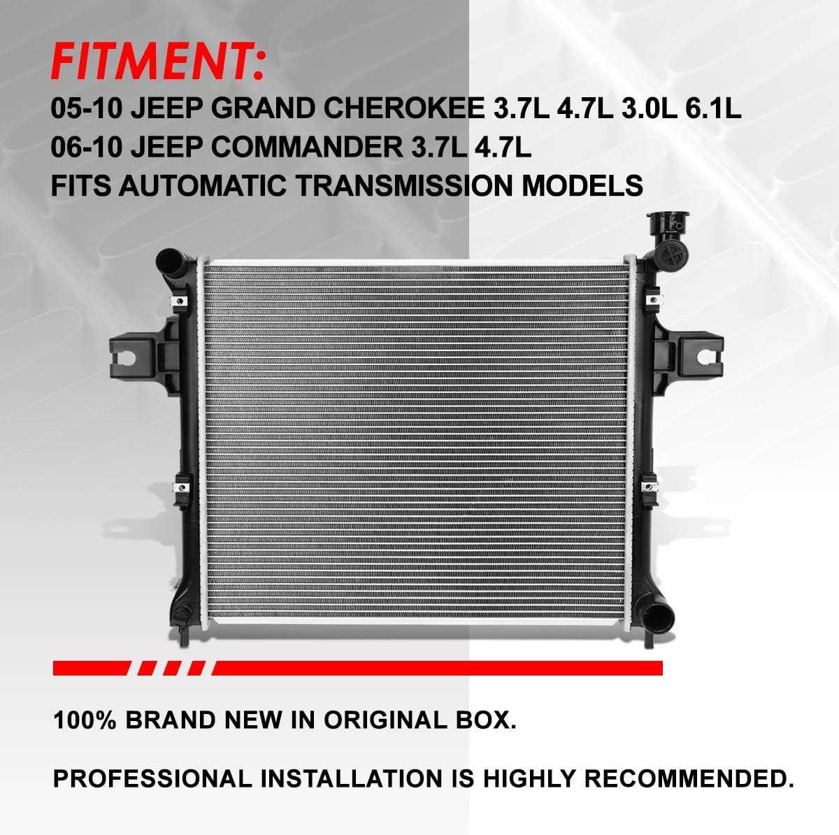 Aluminum Core Cooling Radiator for Jeep Grand Cherokee Commander N56247
