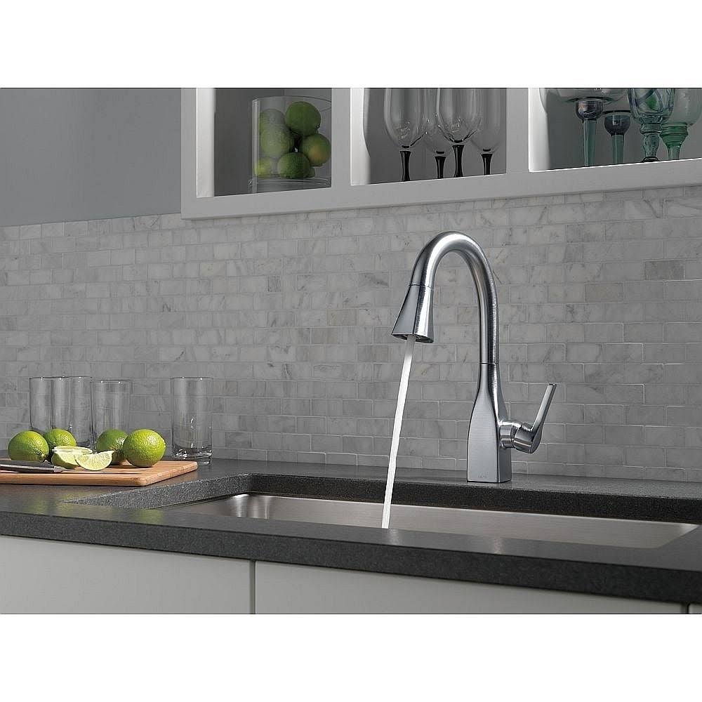 Chrome Single Handle Pull-Down Bar / Prep Faucet F635