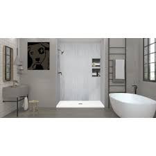 Cameo Single Threshold Shower Base with Center Drain D14283