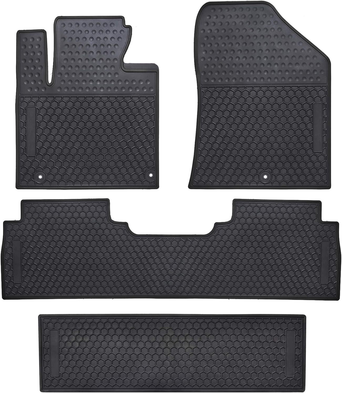 Black Odorless Washable Rubber Car Floor Mats X1541