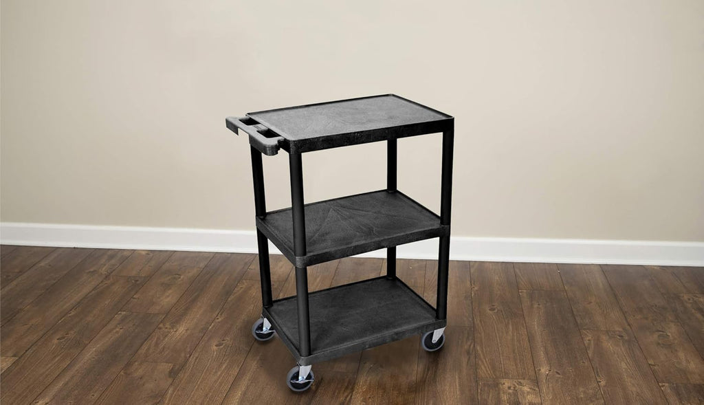 Black 3-Shelf Utility Cart K705