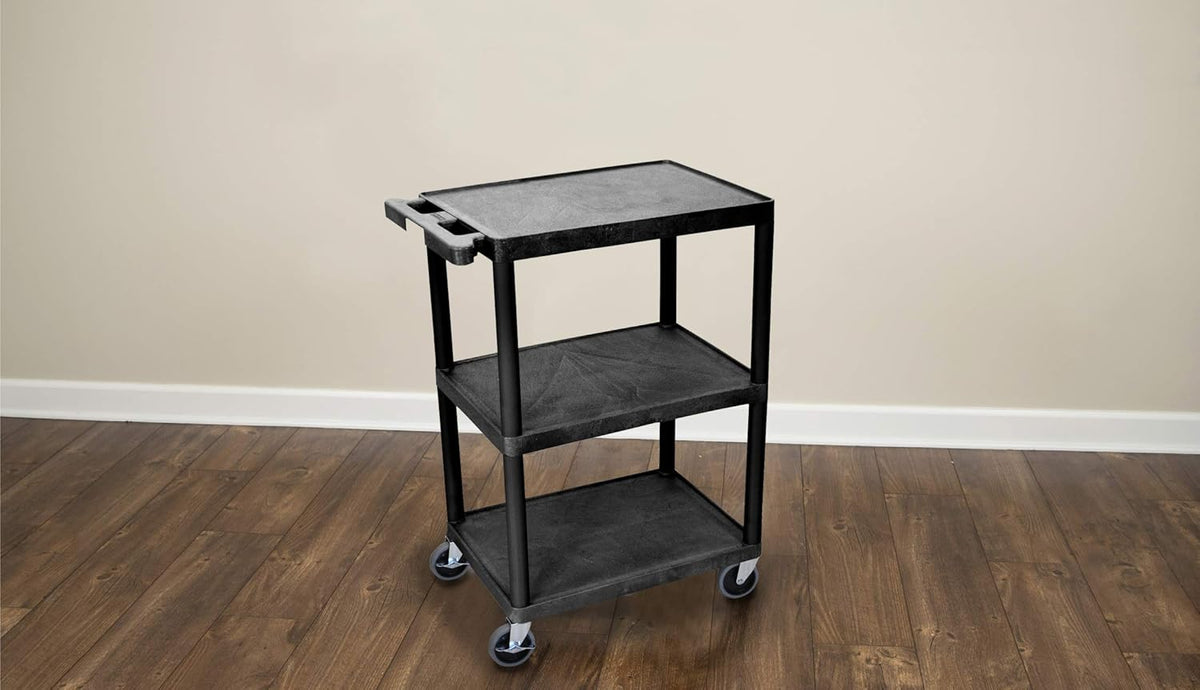 Black 3-Shelf Utility Cart K705