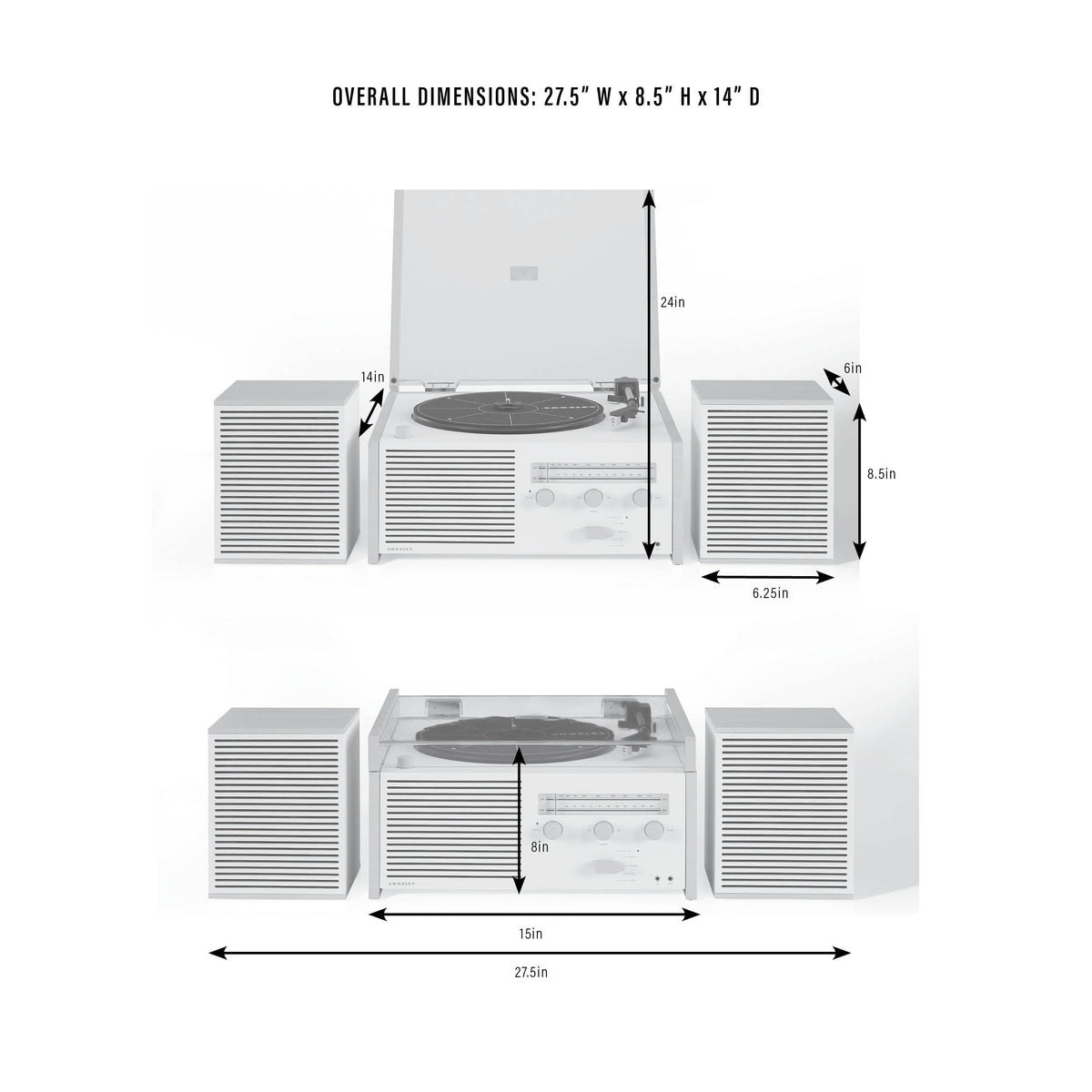 Vinyl Record Player with Speakers and Bluetooth Turntable N740