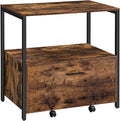 Rustic Brown Lateral File Cabinet with Storage Shelves Z185045