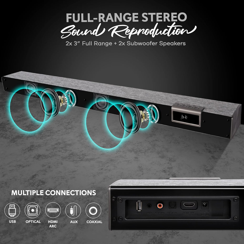 60W 35" Bluetooth Sound Bar with Remote Control D33960