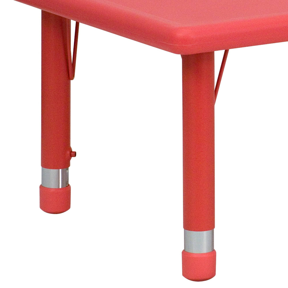 24x48 Red Plastic Height Adjustable Activity Table S39628