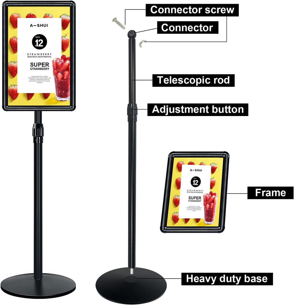 Black Pedestal Poster Stand, Pack of 2 O334956
