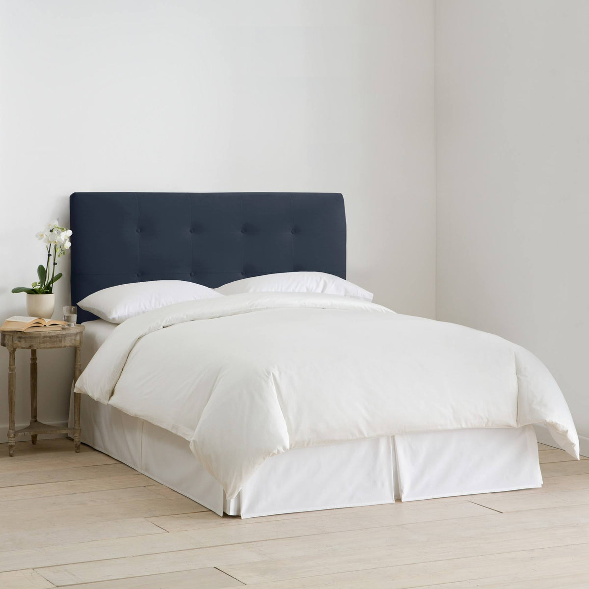 Navy Velvet Headboard Q2499