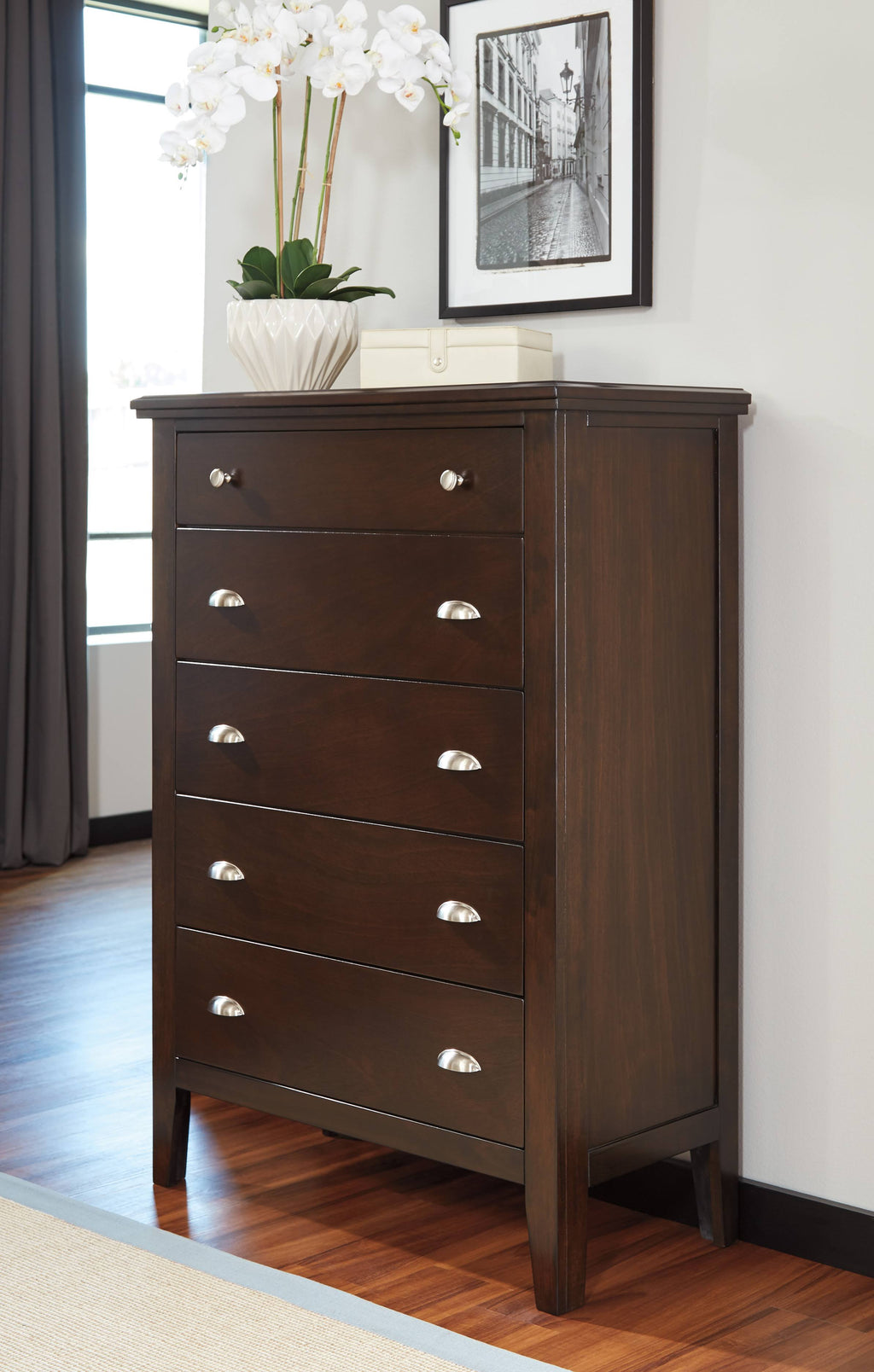 Brown 5 Drawer Chest E9113