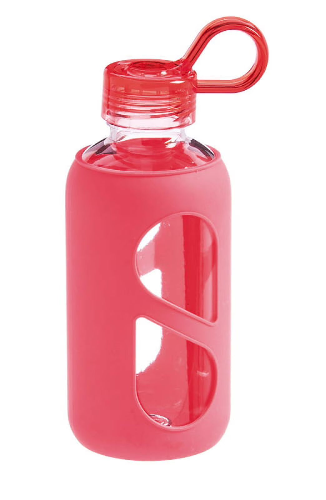 Pink 16 oz Tritan Water Bottle with Silicone Sleeve O92096