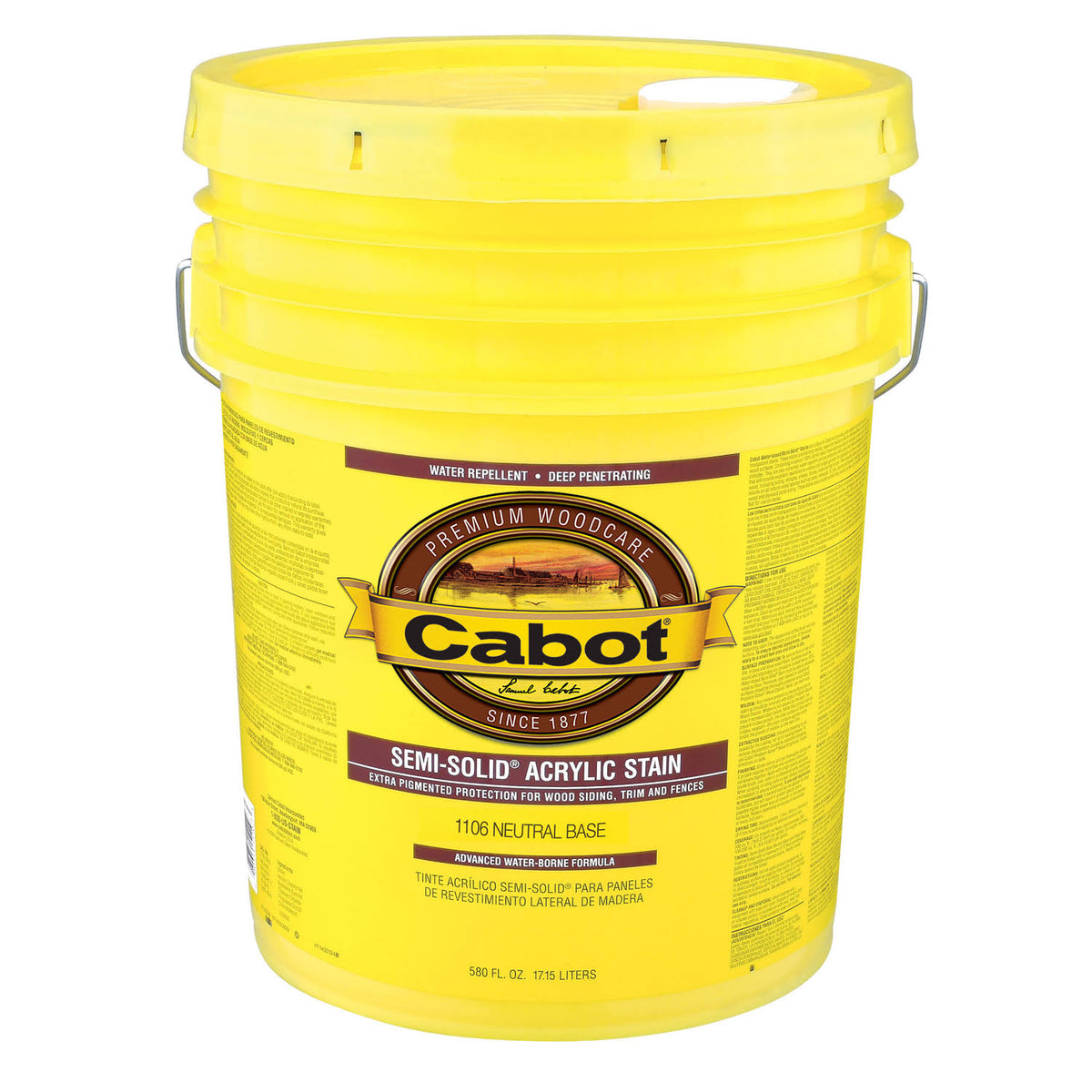 5 Gallon Neutral Base Semi Solid Water Based Stain Y6261