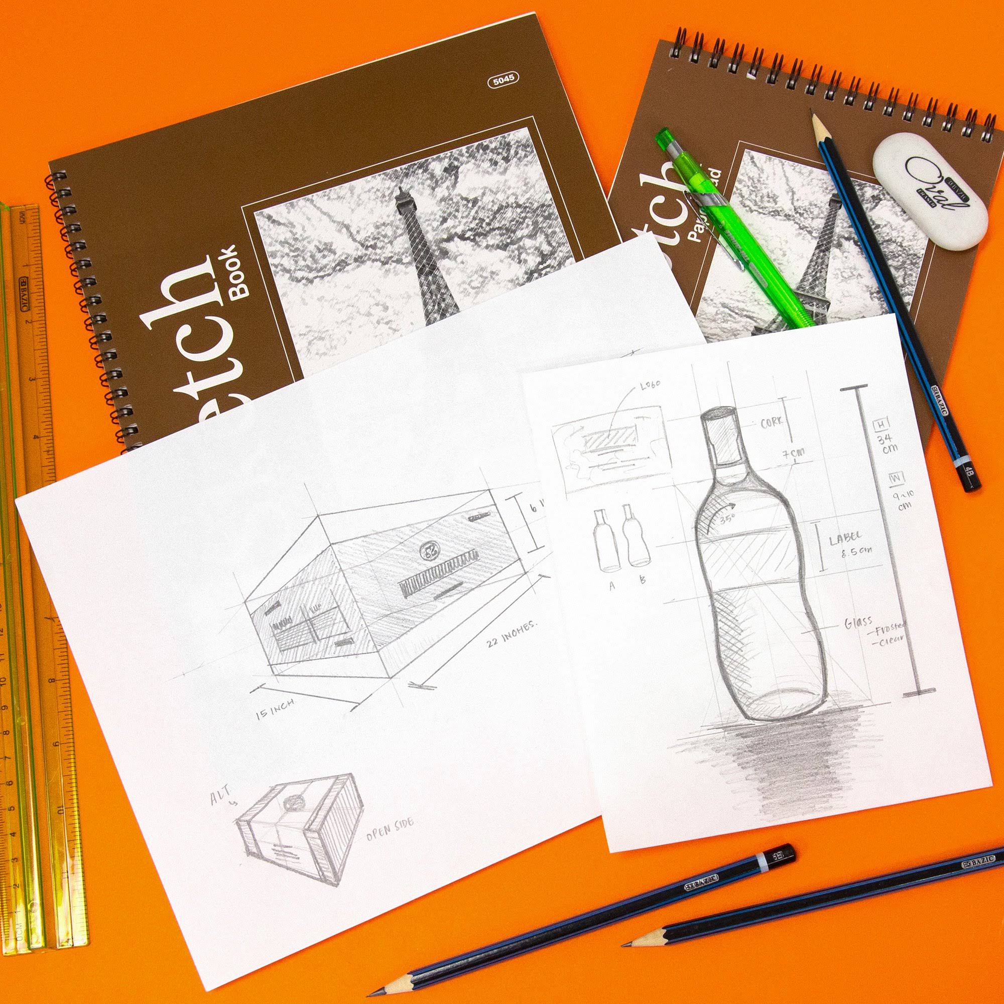 30 Ct. 9 in. x 12 in. Top Bound Spiral Sketch Pad B578