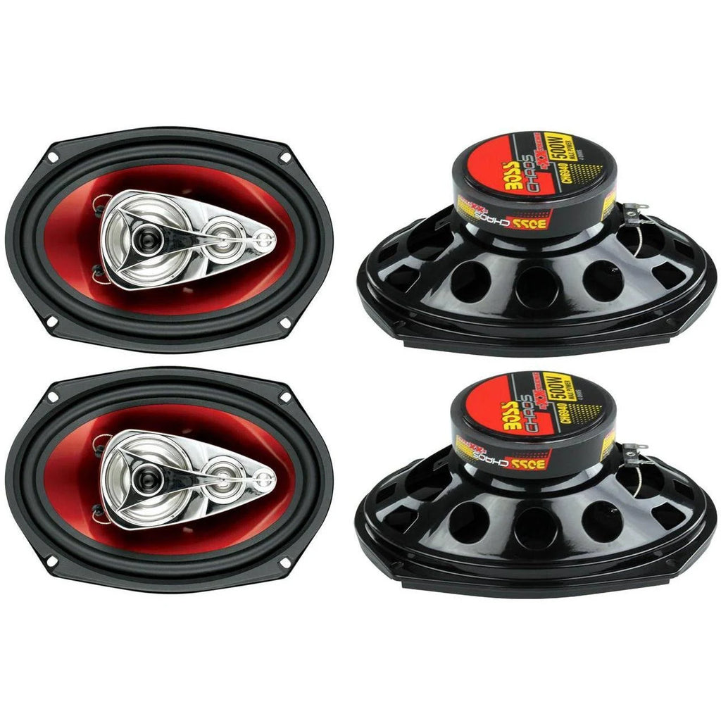 Red 4-Way Car Coaxial Speakers E433114