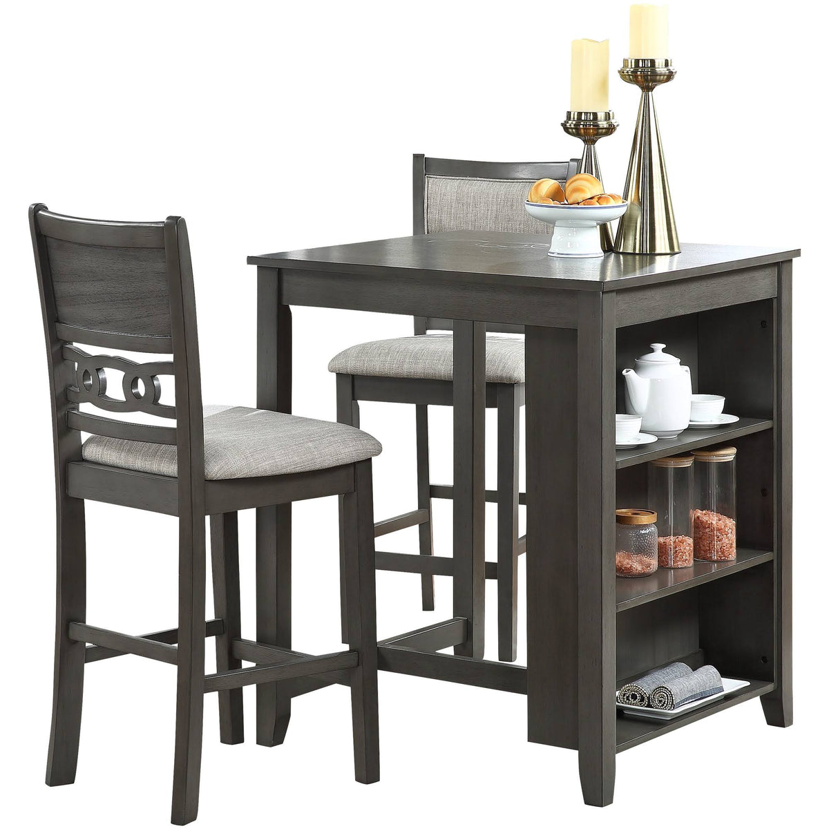 Gray 3 Piece Counter Dining Set Z515