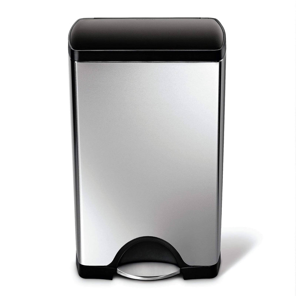 Stainless Steel Rectangular Step Trash Can, 38 L Y929