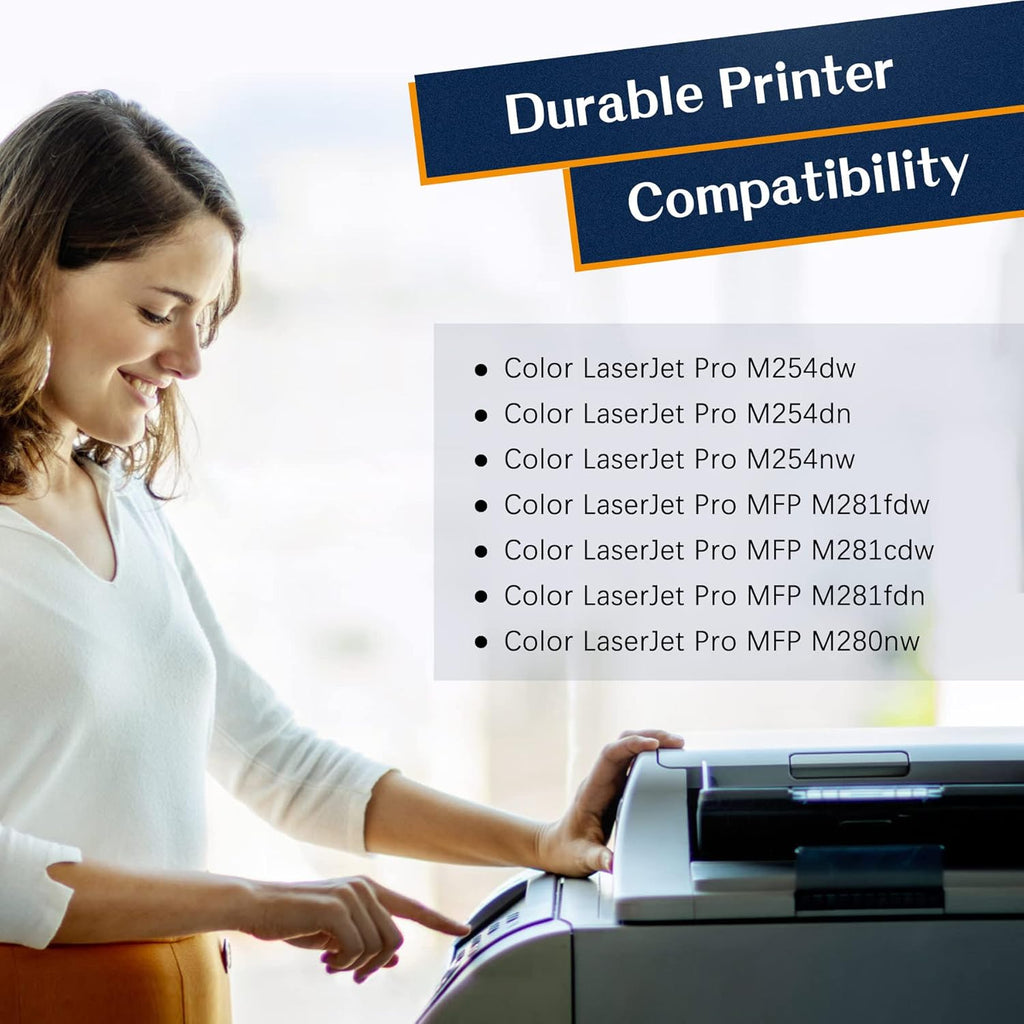 Compatible Toner Cartridge 4 Pack for HP 202X CF500X 202A CF500A (Black Cyan Yellow Magenta) F11231
