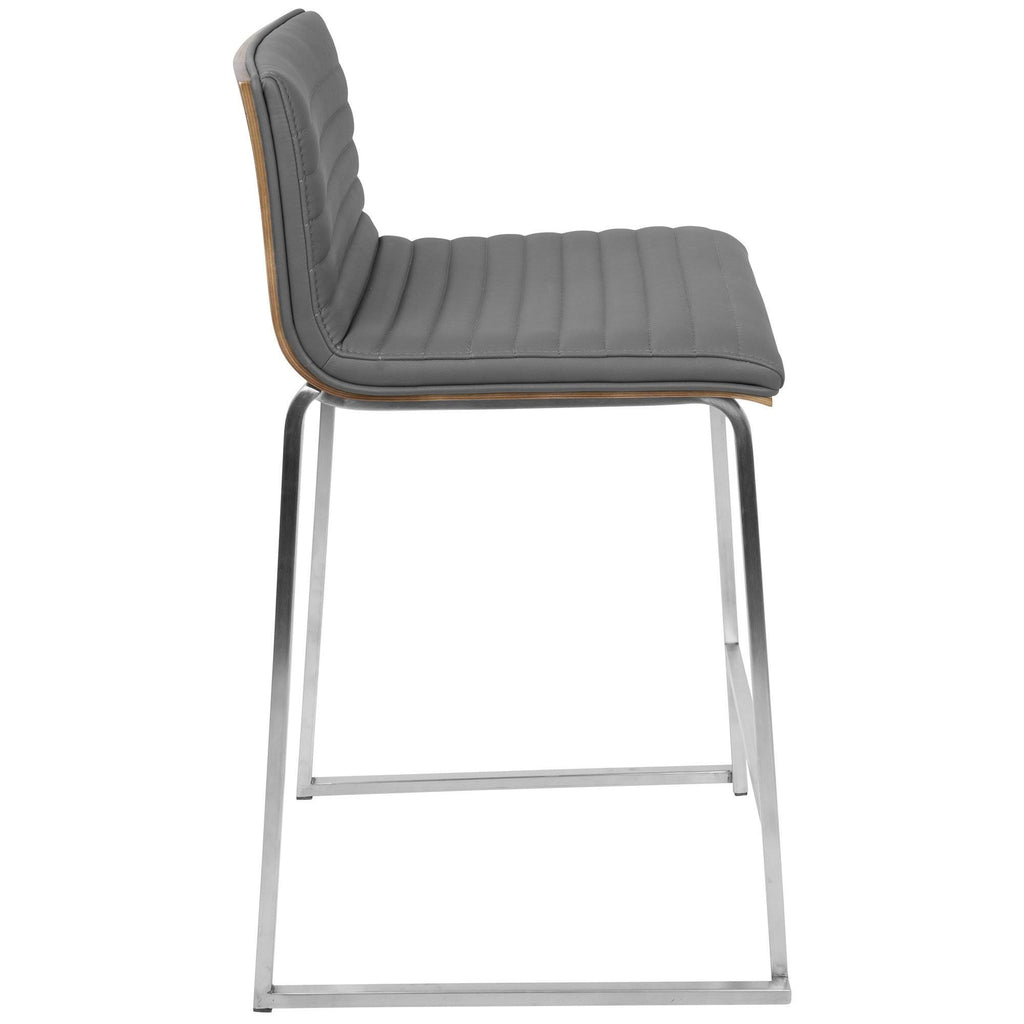 White PU Counter Stool Set of 2 T68943
