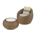 2-Piece Aluminum Patio Chair Set in Natural Brown V442