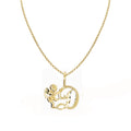 14K Yellow Gold Cherub Pendant Necklace with 18" Chain Z1425