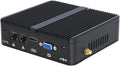 Quad-Core J4125 Mini PC Barebone System, HDMI, VGA, 4K Output, Alloy Case, Fanless Q880049