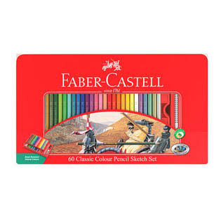 60 Classic Color Pencil Sketch Set with Sharpener and Eraser M60185