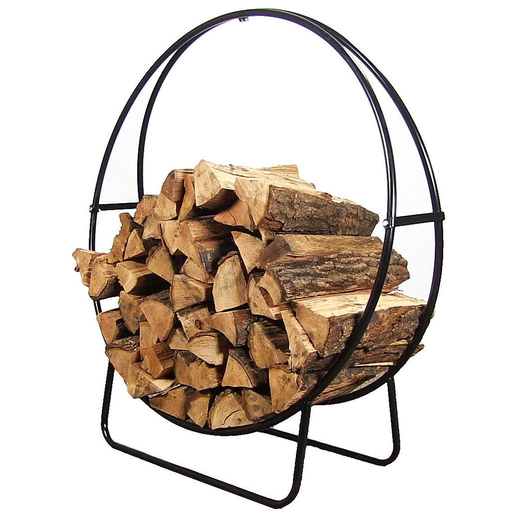 Khaki Steel Firewood Log Hoop with Cover P227