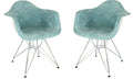 Teal Velvet Accent Chair, Set of 2 B78377