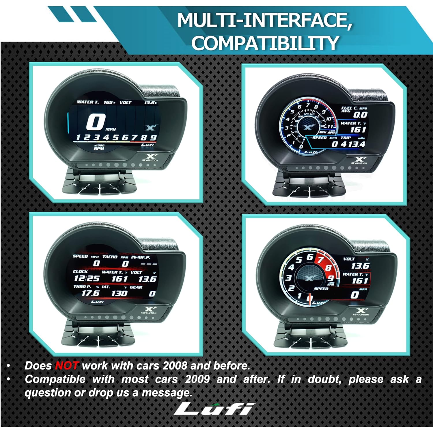OBD2 Gauge Display Head Up Display X1962