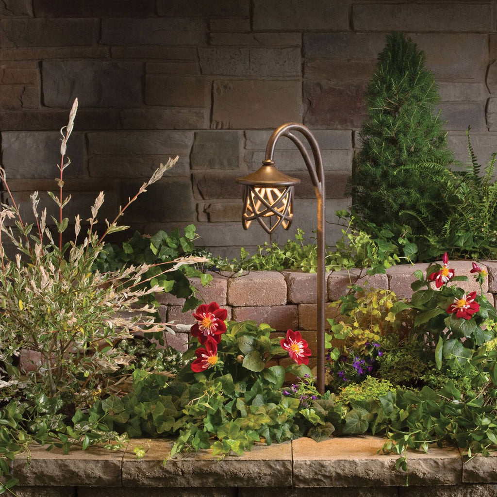 Textured Tannery Bronze Path Light B1763
