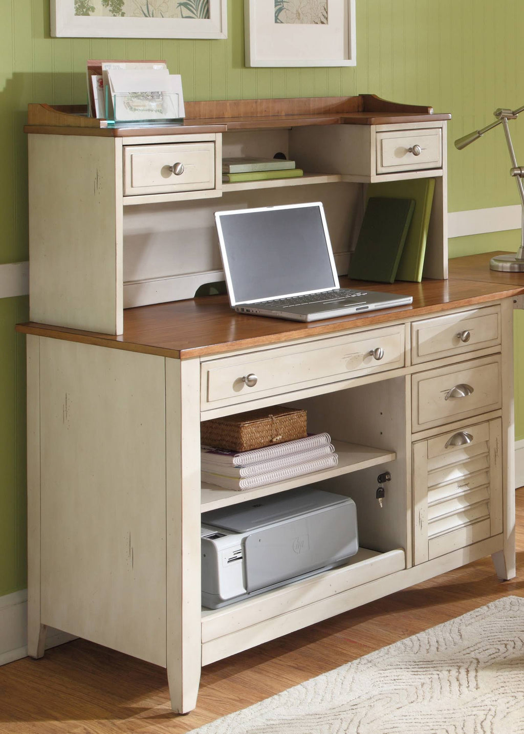 Bisque Computer Credenza F400412