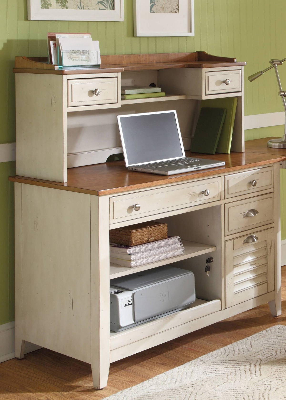 Bisque Computer Credenza F400412