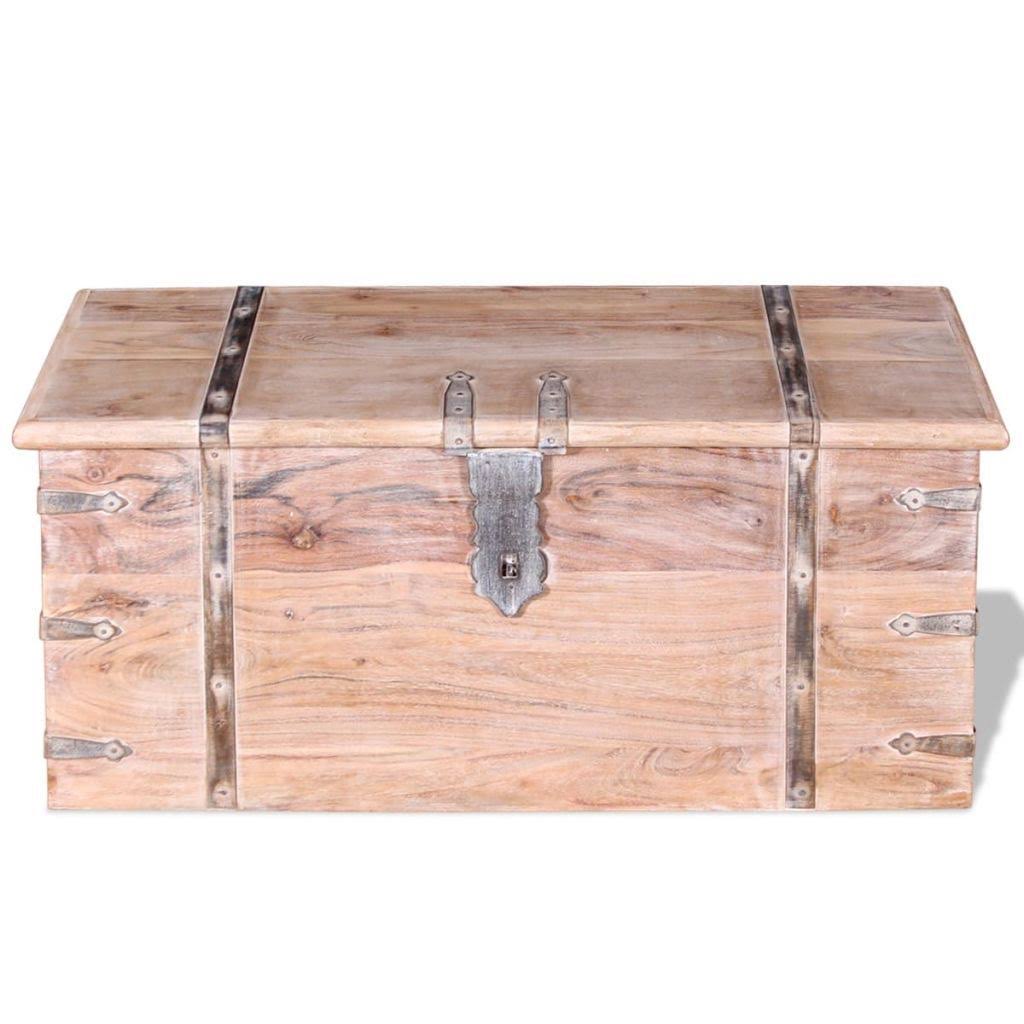 2 Piece Acacia Wood Storage Chest Set S86522