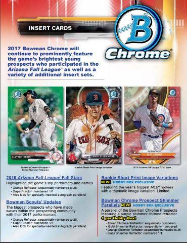 2017 Bowman Chrome Baseball HTA Choice Box X174644