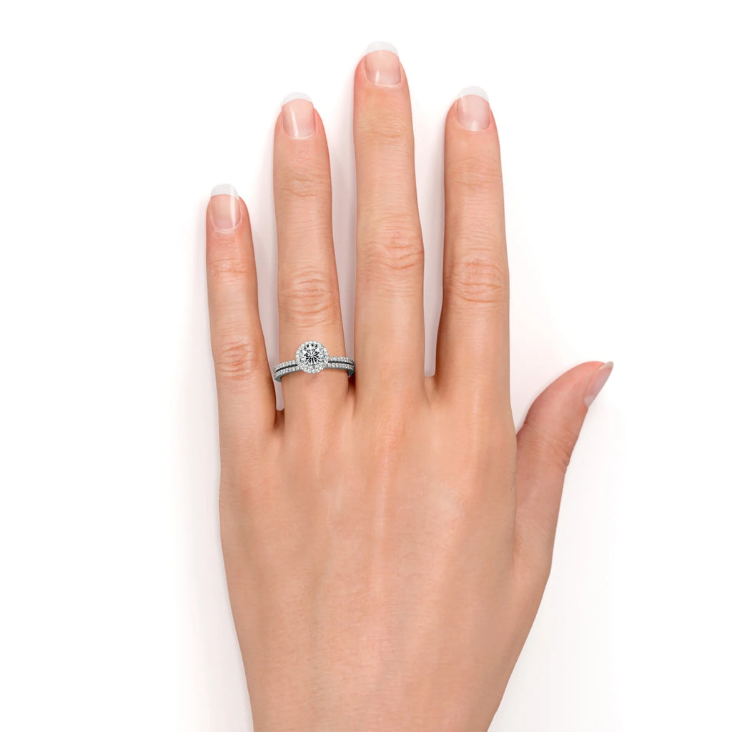 10k White Gold Bridal Wedding Ring Set G411257