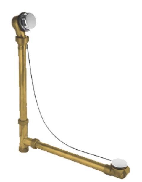 1-1/2x22 Brass Bath Waste and Overflow Drain L81891