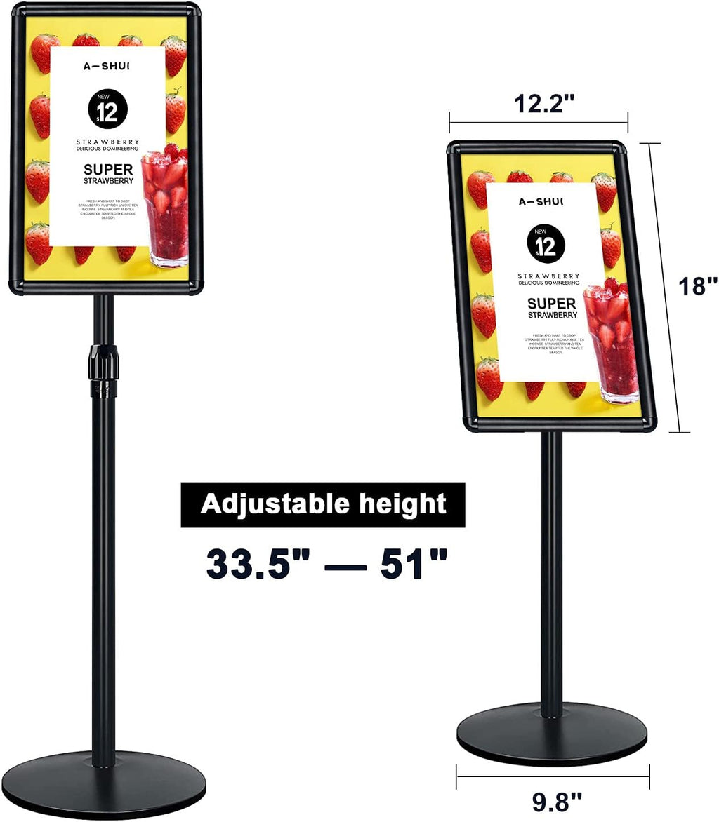 Black Pedestal Poster Stand, Pack of 2 O334956