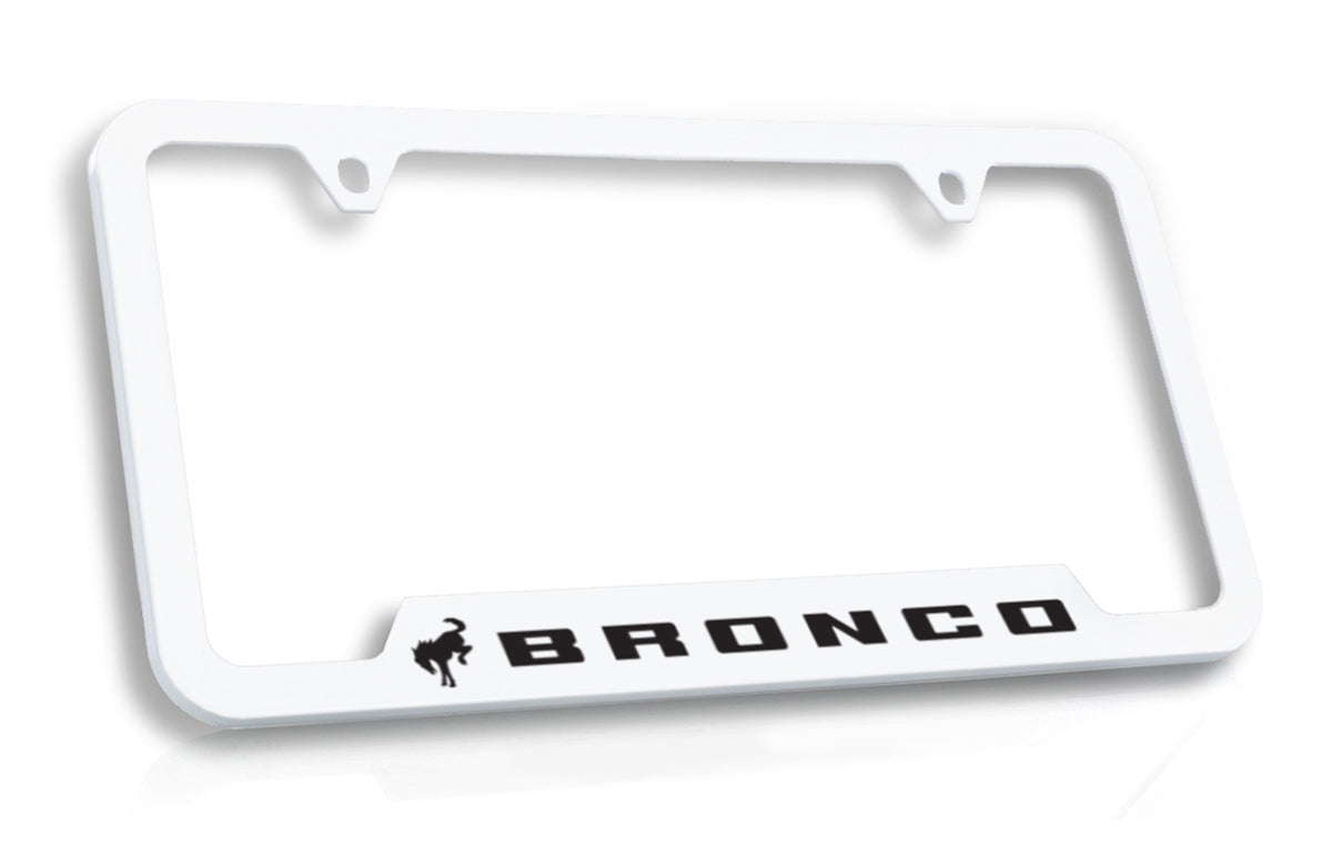 White Plastic License Plate Frame W559236